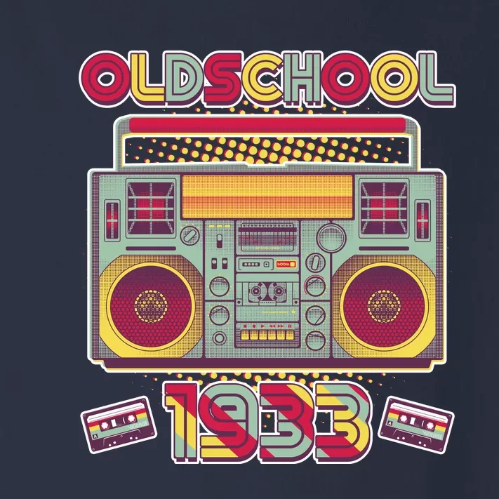 Oldschool Boombox 1933 90th Birthday Toddler Long Sleeve Shirt