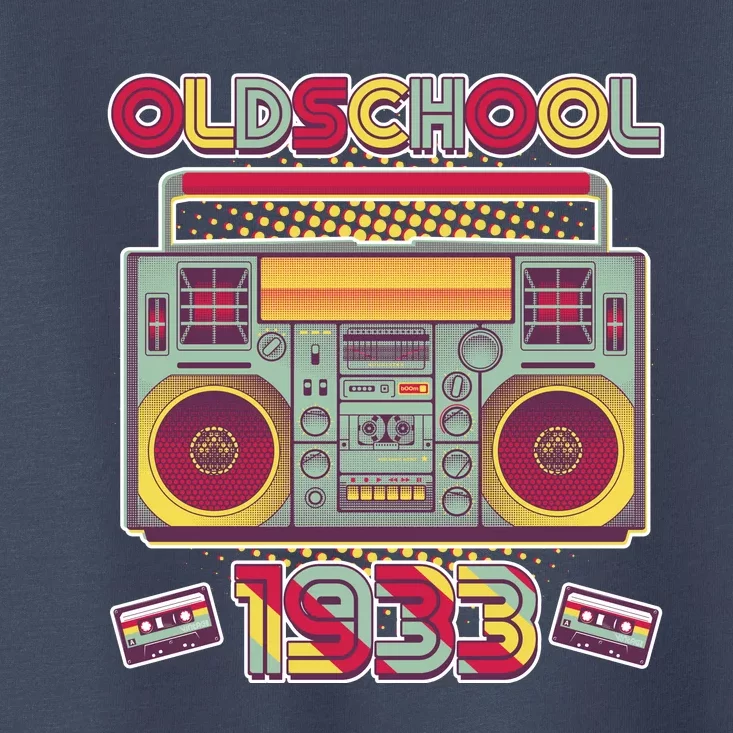 Oldschool Boombox 1933 90th Birthday Toddler T-Shirt