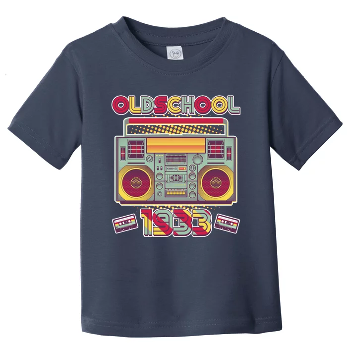 Oldschool Boombox 1933 90th Birthday Toddler T-Shirt