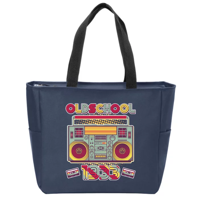 Oldschool Boombox 1933 90th Birthday Zip Tote Bag