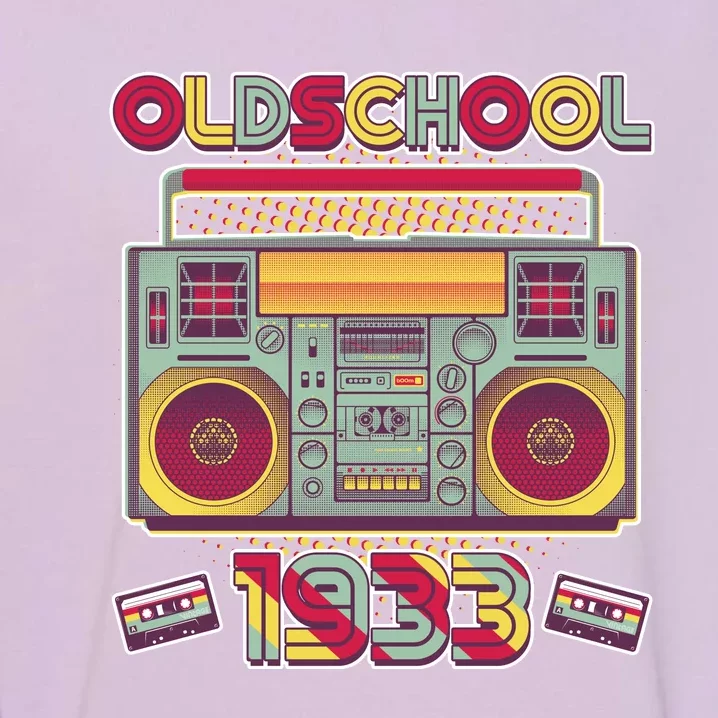 Oldschool Boombox 1933 90th Birthday Garment-Dyed Sweatshirt