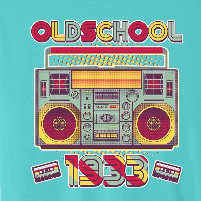 Oldschool Boombox 1933 90th Birthday ChromaSoft Performance T-Shirt