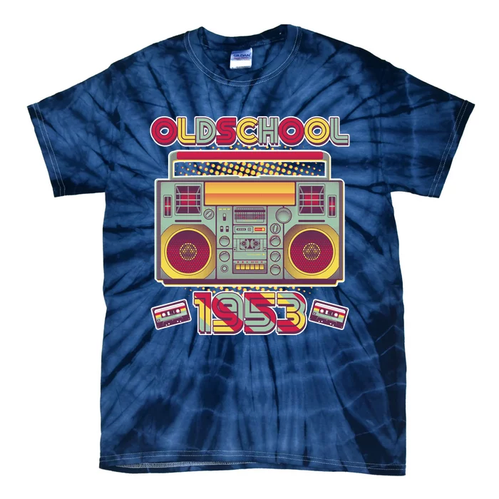 Oldschool Boombox 1953 70th Birthday Tie-Dye T-Shirt