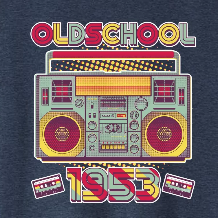 Oldschool Boombox 1953 70th Birthday Women's Crop Top Tee