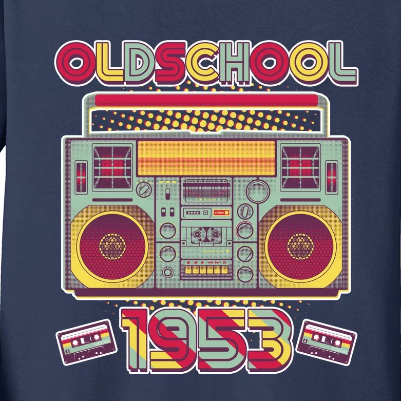 Oldschool Boombox 1953 70th Birthday Kids Long Sleeve Shirt