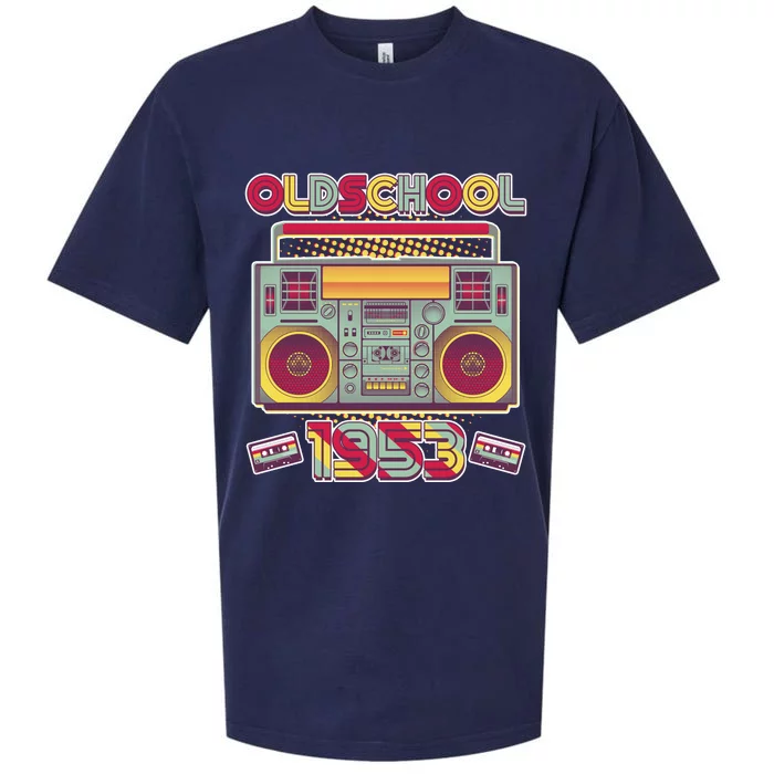 Oldschool Boombox 1953 70th Birthday Sueded Cloud Jersey T-Shirt