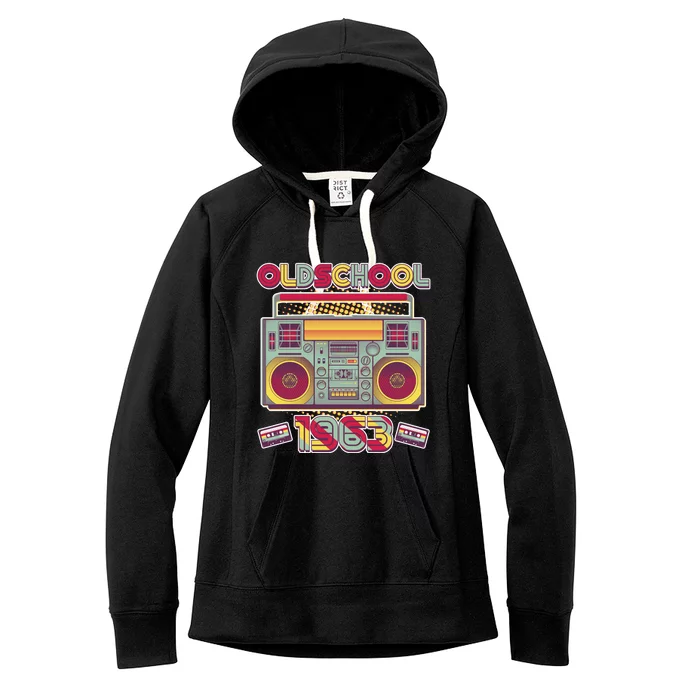 Oldschool Boombox 1963 60th Birthday Women's Fleece Hoodie