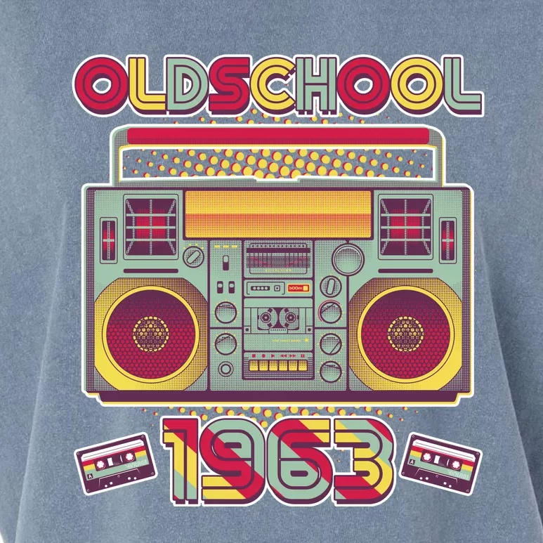 Oldschool Boombox 1963 60th Birthday Garment-Dyed Women's Muscle Tee