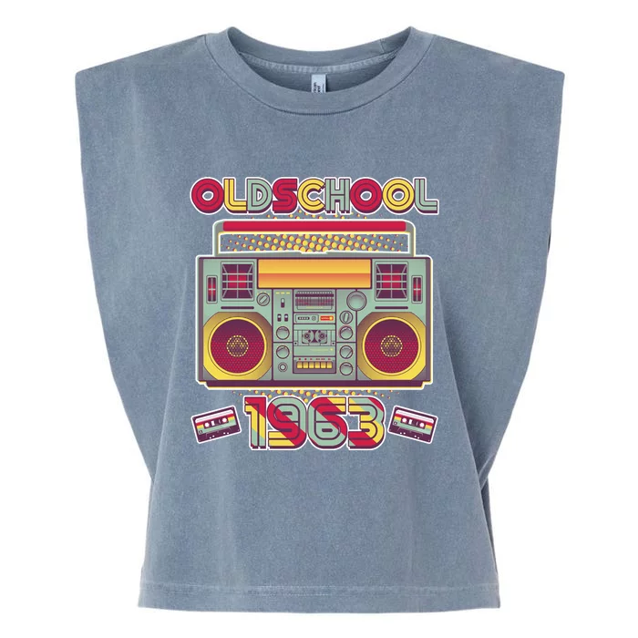 Oldschool Boombox 1963 60th Birthday Garment-Dyed Women's Muscle Tee