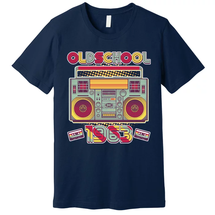 Oldschool Boombox 1963 60th Birthday Premium T-Shirt