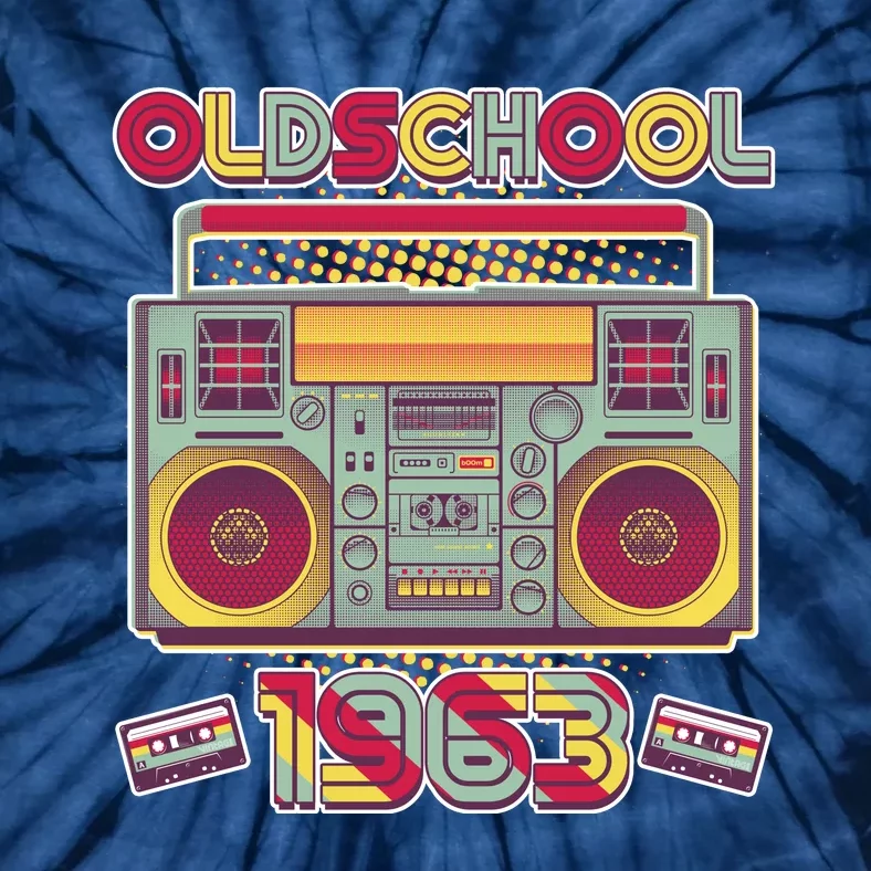 Oldschool Boombox 1963 60th Birthday Tie-Dye T-Shirt