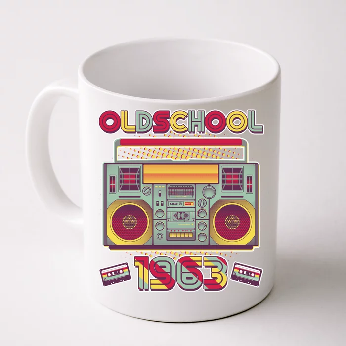 Oldschool Boombox 1963 60th Birthday Front & Back Coffee Mug