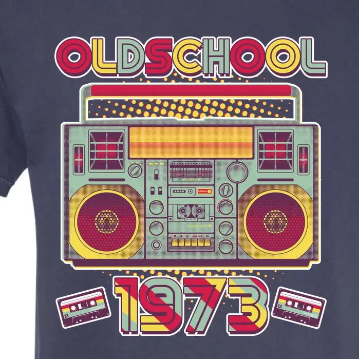 Oldschool Boombox 1973 50th Birthday Garment-Dyed Heavyweight T-Shirt