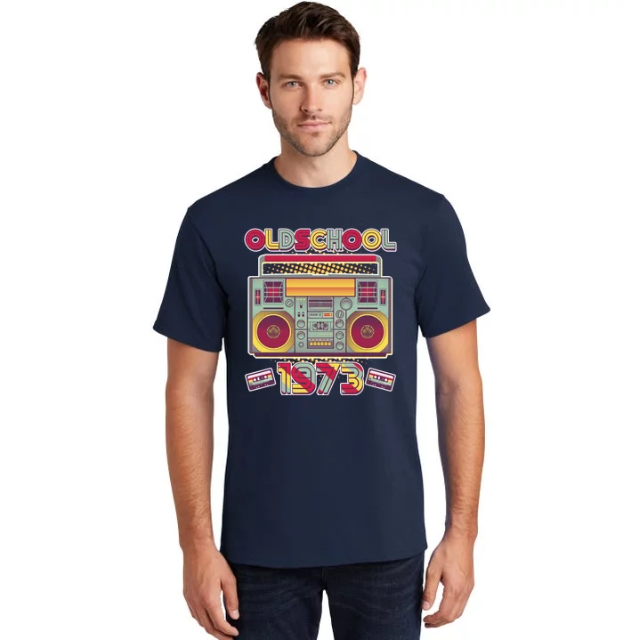 Oldschool Boombox 1973 50th Birthday Tall T-Shirt