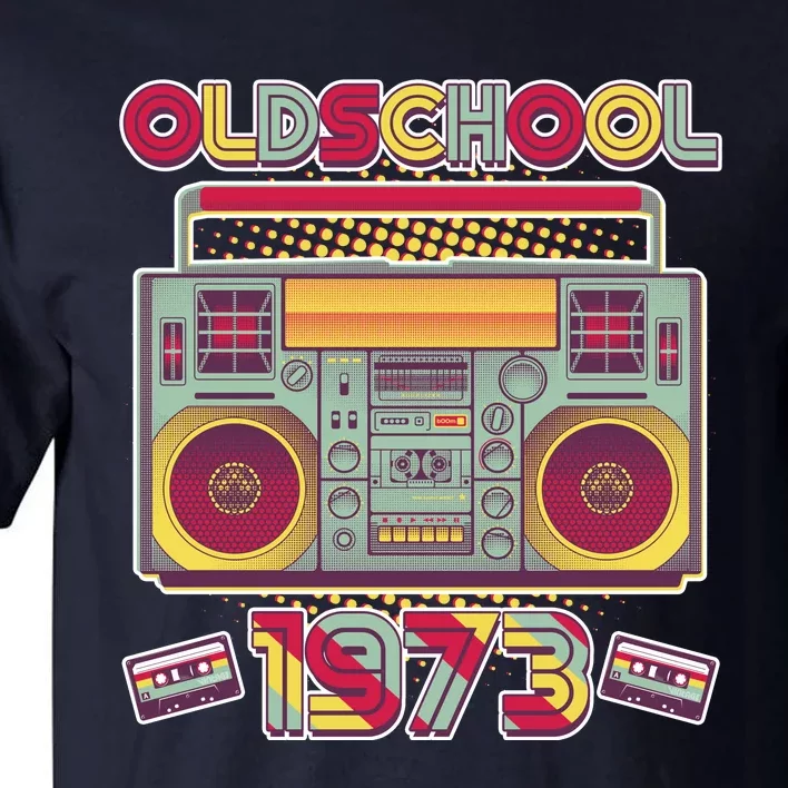 Oldschool Boombox 1973 50th Birthday Tall T-Shirt