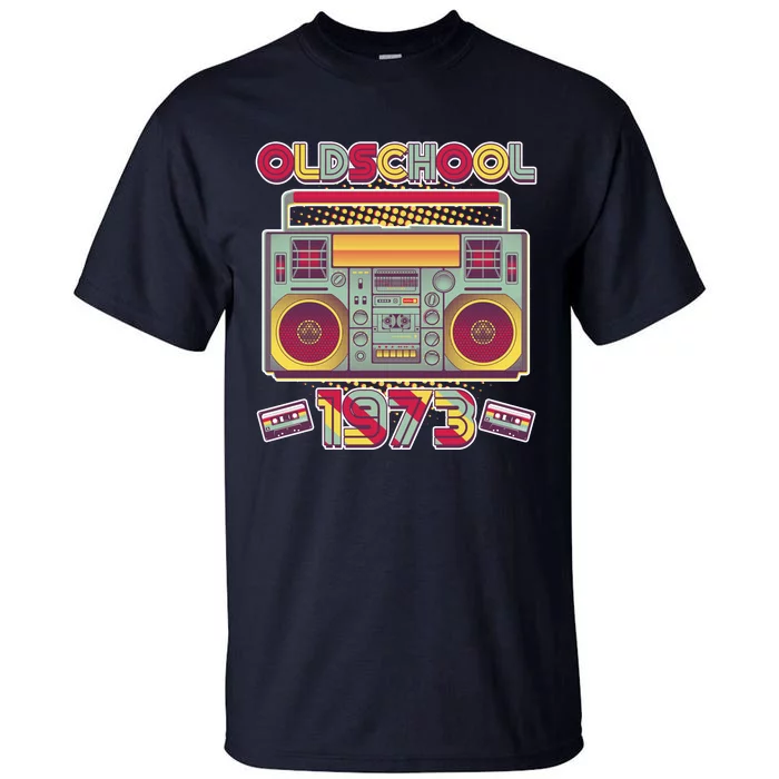 Oldschool Boombox 1973 50th Birthday Tall T-Shirt