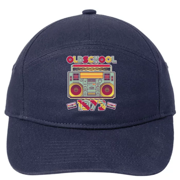 Oldschool Boombox 1973 50th Birthday 7-Panel Snapback Hat