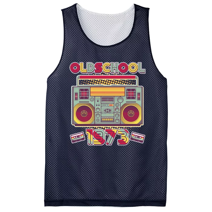 Oldschool Boombox 1973 50th Birthday Mesh Reversible Basketball Jersey Tank