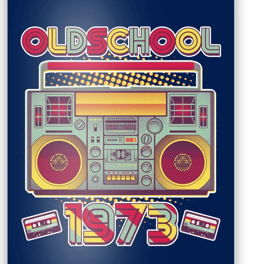 Oldschool Boombox 1973 50th Birthday Poster