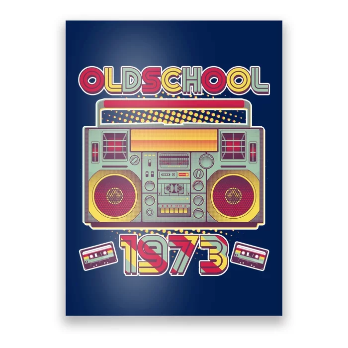 Oldschool Boombox 1973 50th Birthday Poster