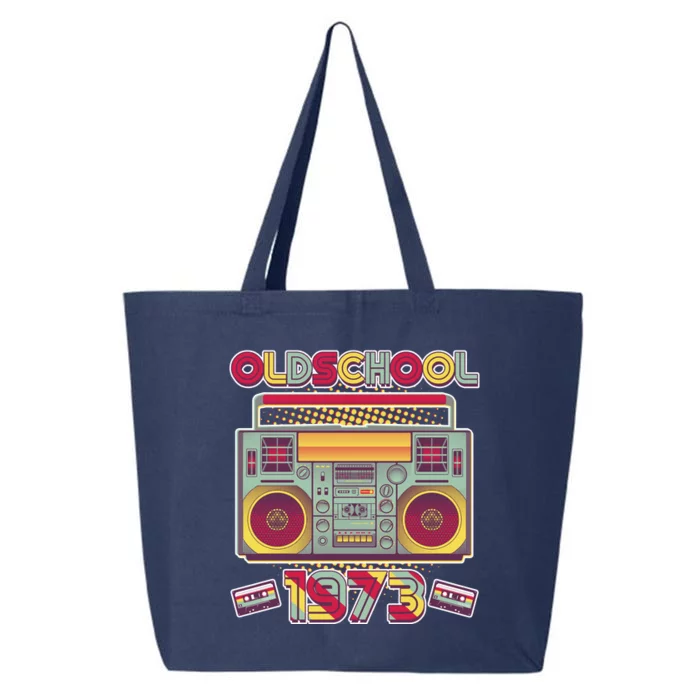 Oldschool Boombox 1973 50th Birthday 25L Jumbo Tote