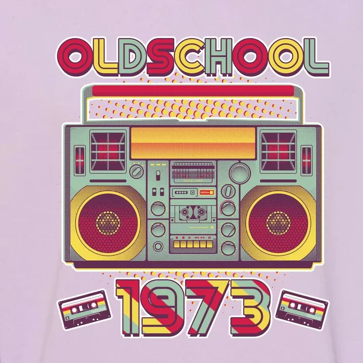 Oldschool Boombox 1973 50th Birthday Garment-Dyed Sweatshirt