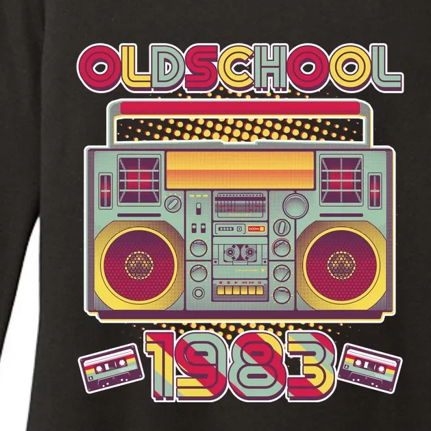 Oldschool Boombox 1983 40th Birthday Womens CVC Long Sleeve Shirt