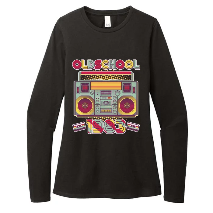 Oldschool Boombox 1983 40th Birthday Womens CVC Long Sleeve Shirt