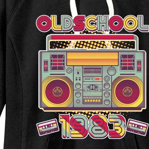 Oldschool Boombox 1983 40th Birthday Women's Fleece Hoodie