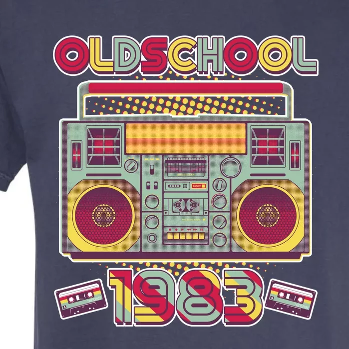 Oldschool Boombox 1983 40th Birthday Garment-Dyed Heavyweight T-Shirt