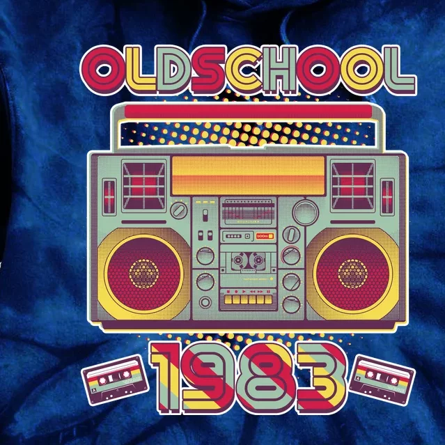 Oldschool Boombox 1983 40th Birthday Tie Dye Hoodie