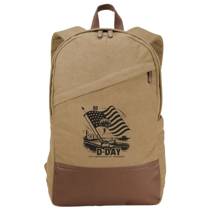 Omaha Beach 1944 Dday 2024 80th Anniversary Normandy Cotton Canvas Backpack