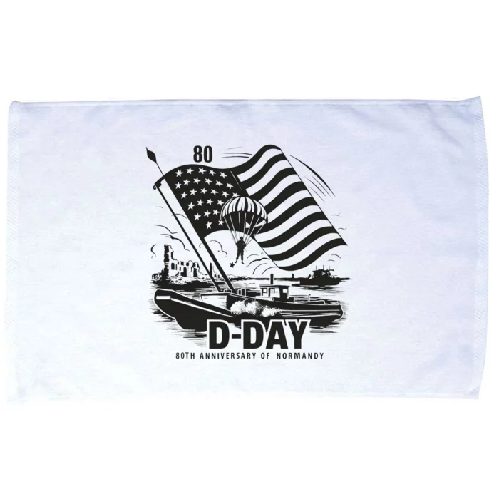 Omaha Beach 1944 Dday 2024 80th Anniversary Normandy Microfiber Hand Towel