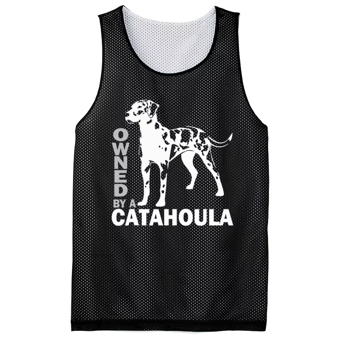 Owned By A Catahoula Leopard Dog Louisiana Cur Dog Mesh Reversible Basketball Jersey Tank