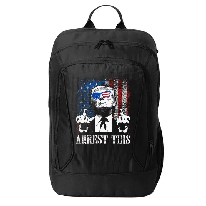 (On Back) Arrest This Trump 2024 Us American Flag City Backpack