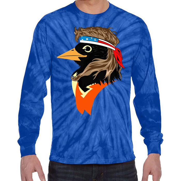 Oriole Bird American Hero Funny Trendy Tie-Dye Long Sleeve Shirt