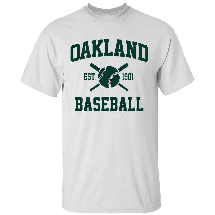 Oakland Baseball Athletic Vintage Sports Team Fan Tall T-Shirt