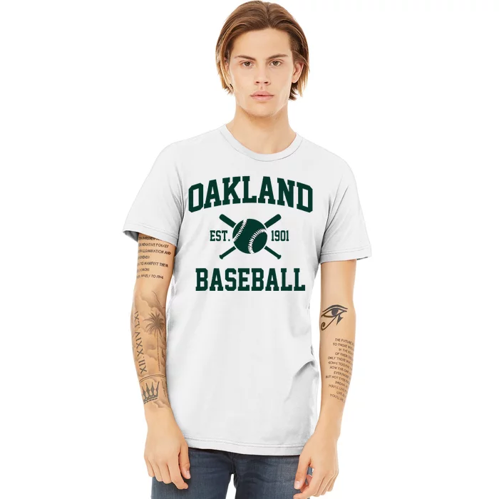 Oakland Baseball Athletic Vintage Sports Team Fan Premium T-Shirt