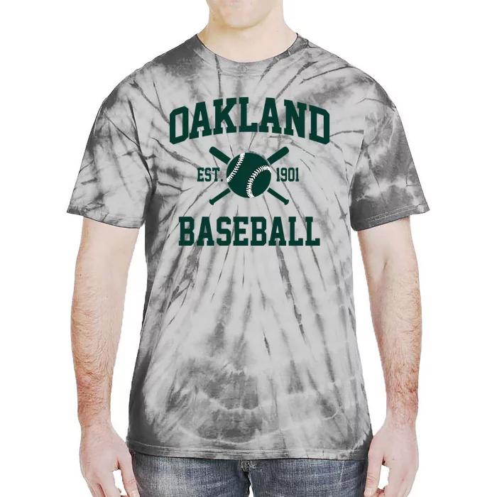 Oakland Baseball Athletic Vintage Sports Team Fan Tie-Dye T-Shirt