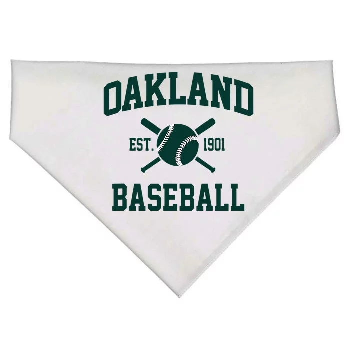 Oakland Baseball Athletic Vintage Sports Team Fan USA-Made Doggie Bandana