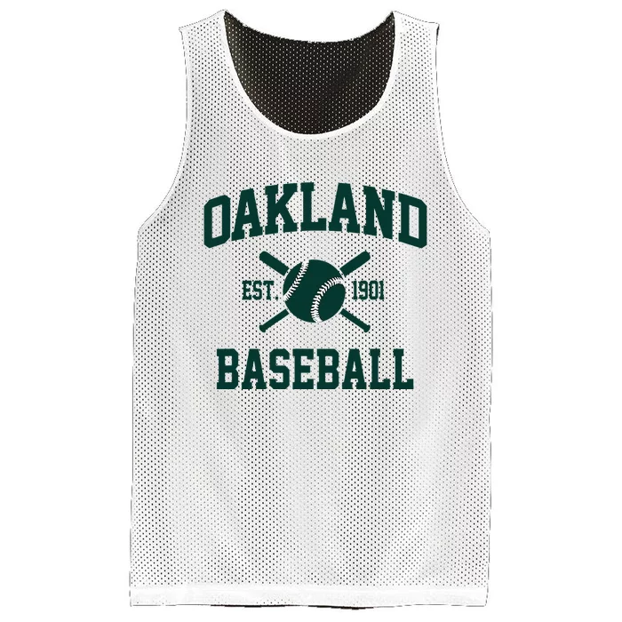 Oakland Baseball Athletic Vintage Sports Team Fan Mesh Reversible Basketball Jersey Tank