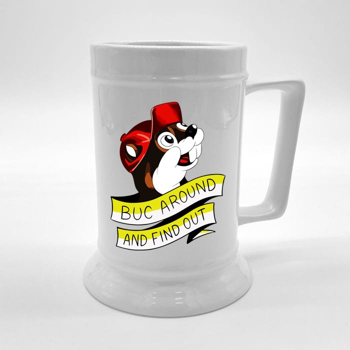 Otter Buc Around And Find Out Front & Back Beer Stein