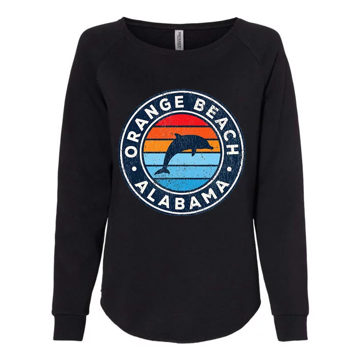 Orange Beach Alabama AL Vintage Dolphin Retro 70s Womens California Wash Sweatshirt