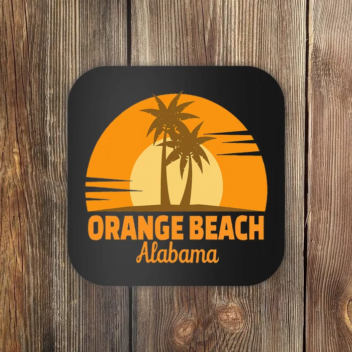 Orange Beach Alabama Retro Beach Vacation Coaster