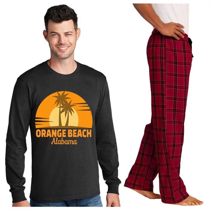 Orange Beach Alabama Retro Beach Vacation Long Sleeve Pajama Set