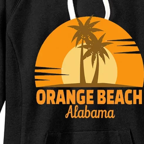 Orange Beach Alabama Retro Beach Vacation Women's Fleece Hoodie