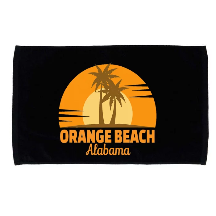 Orange Beach Alabama Retro Beach Vacation Microfiber Hand Towel