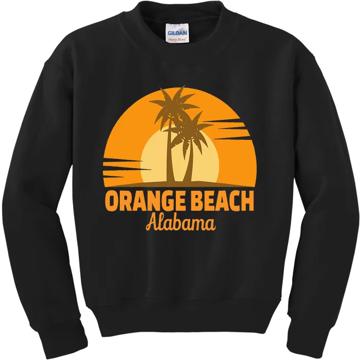 Orange Beach Alabama Retro Beach Vacation Kids Sweatshirt