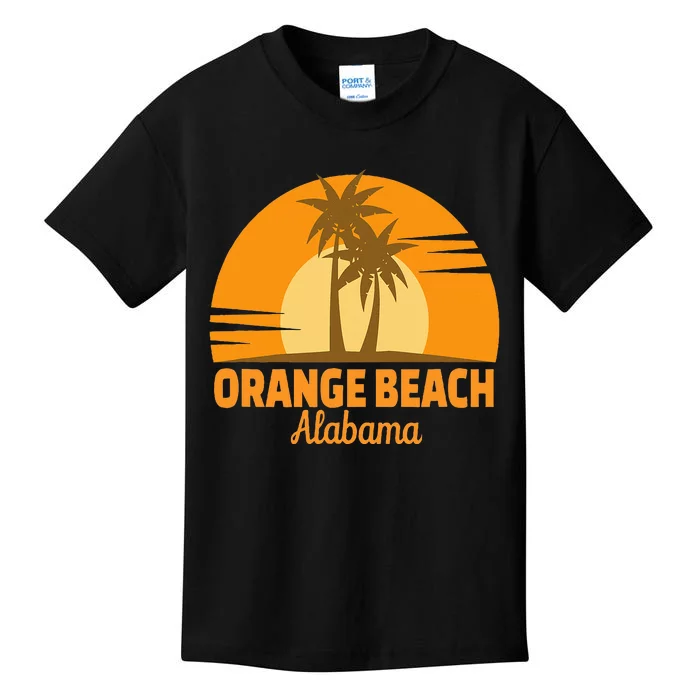 Orange Beach Alabama Retro Beach Vacation Kids T-Shirt