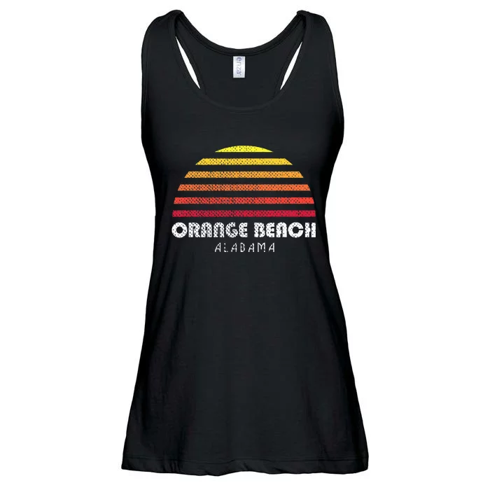 Orange Beach Alabama Retro Vintage Style Distressed Sunset Ladies Essential Flowy Tank